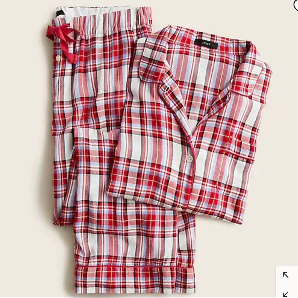 J.CREW flannel pajama set in plaid